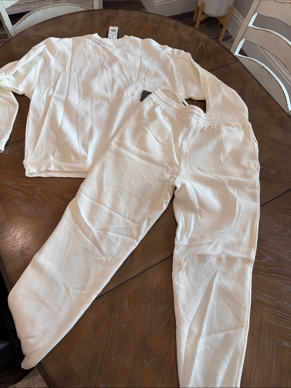 Grayson Threads White Sweatshirt & Joggers Set with Green "STAY LUCKY" Print - Picture 10 of 10